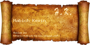 Habich Kevin névjegykártya